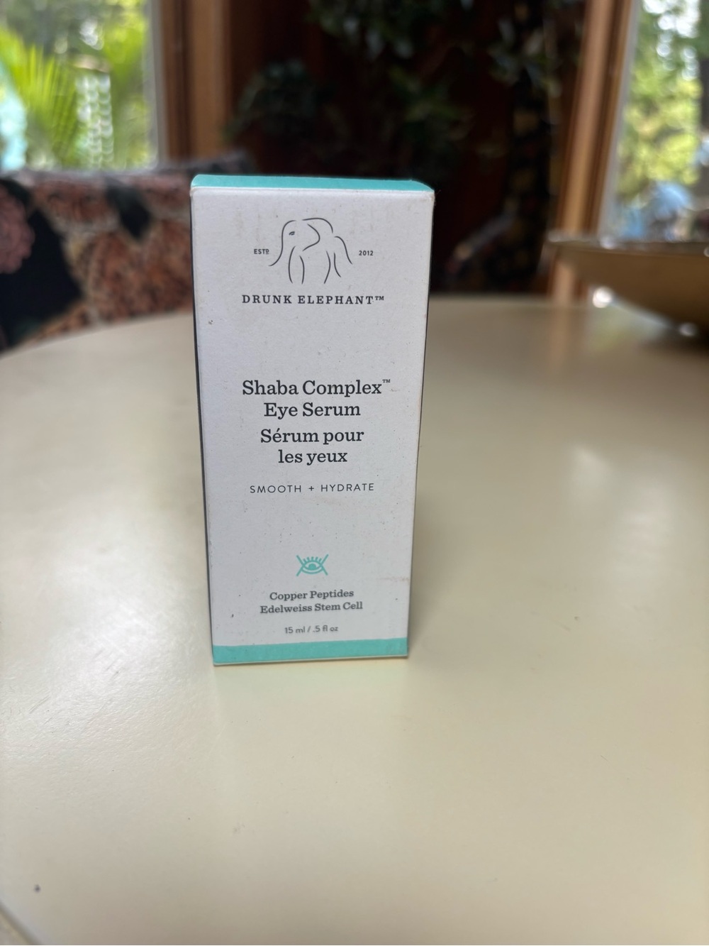 Drunk Elephant Shaba Complex Eye Serum — White with Teal Accents